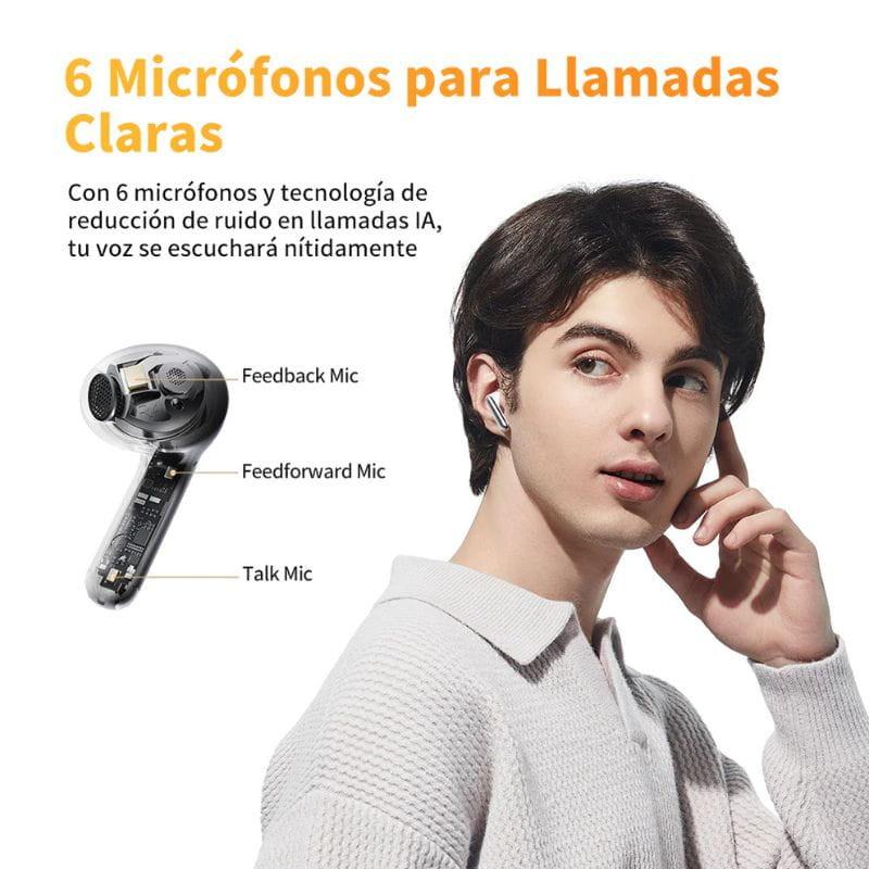 QCY AilyBuds Pro+ HT10 Pro Preto - Auriculares com 6 microfones