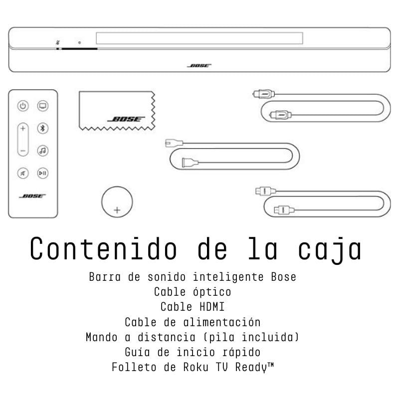 Bose Smart Soundbar Bluetooth Negro imagencontenido de paquete
