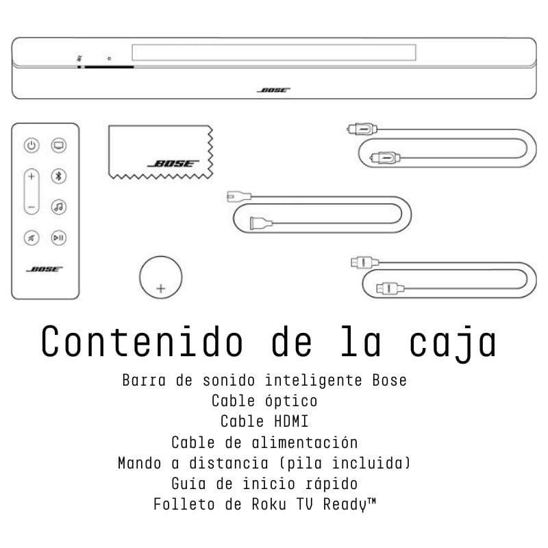 Bose Smart Soundbar Bluetooth Negro imagencontenido de paquete