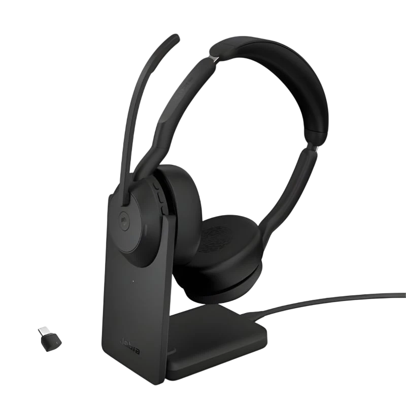 Jabra Evolve2 55 MS Stereo con Soporte de carga