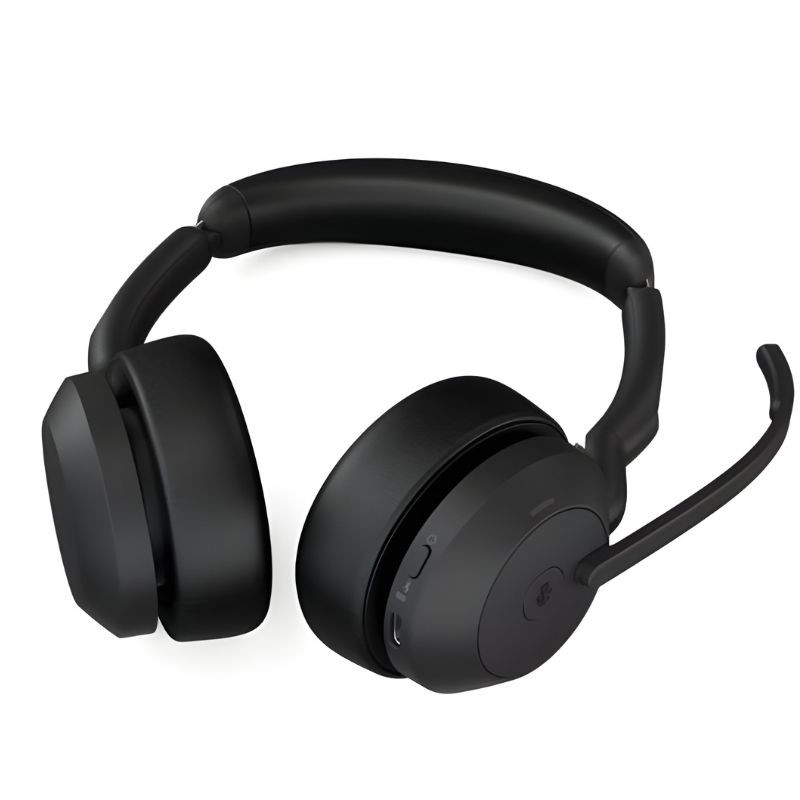 Jabra Evolve2 55 MS Stereo (USB-C) Negro, vista desde abajo