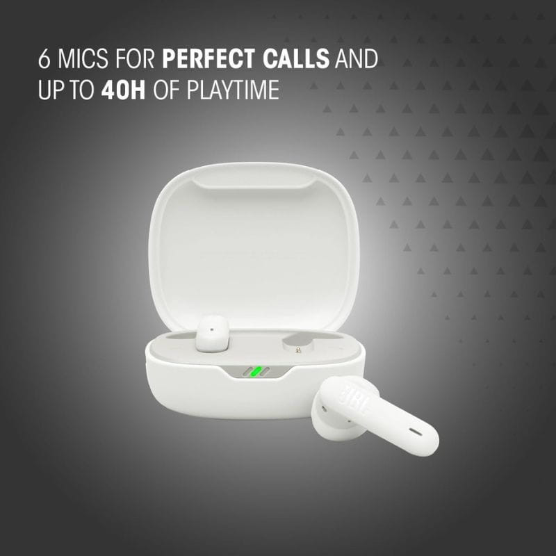 JBL Wave Flex 2 Blanco con 6 micrófonos