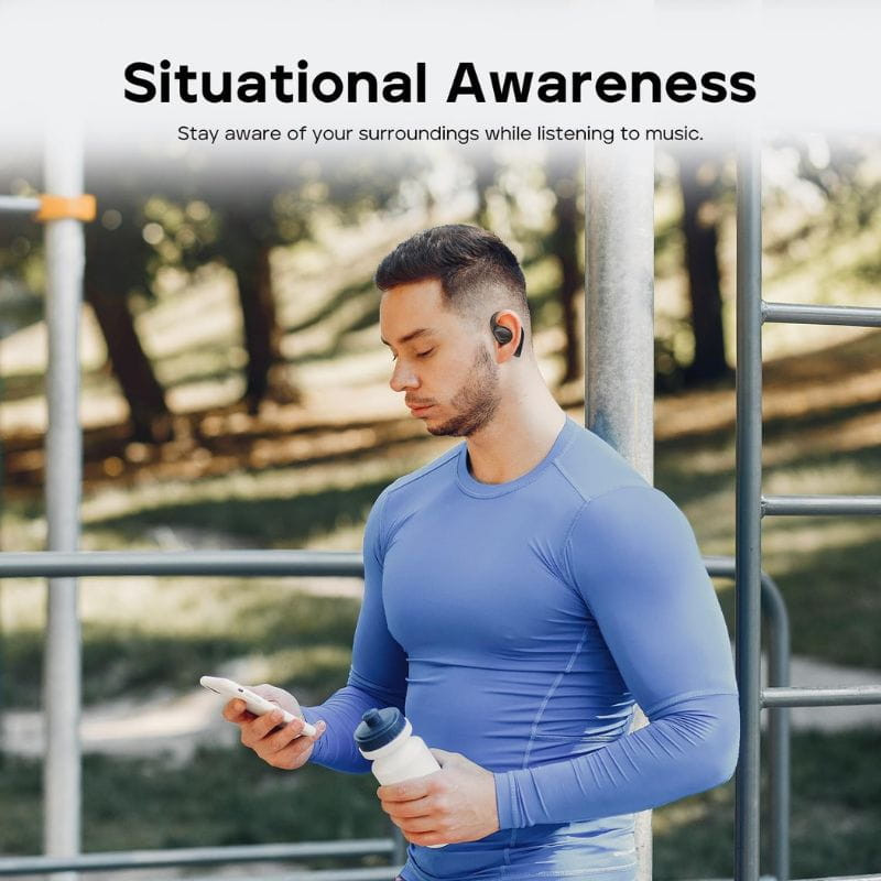 Tribit OpenGo BTH99 Preto - Auriculares sem fios Open-ear imagem real