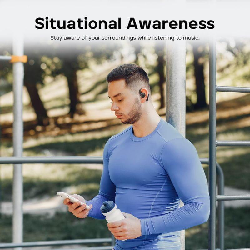 Tribit OpenGo BTH99 Preto - Auriculares sem fios Open-ear imagem real