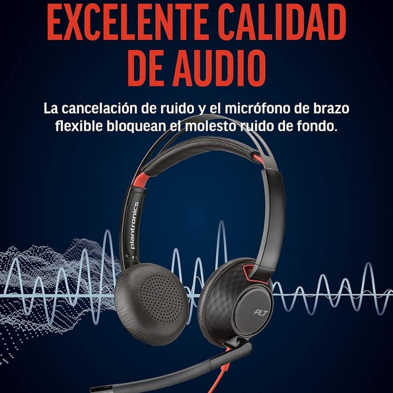 Poly Blackwire 5220 USB tipo A - Auriculares PC calidad de audio