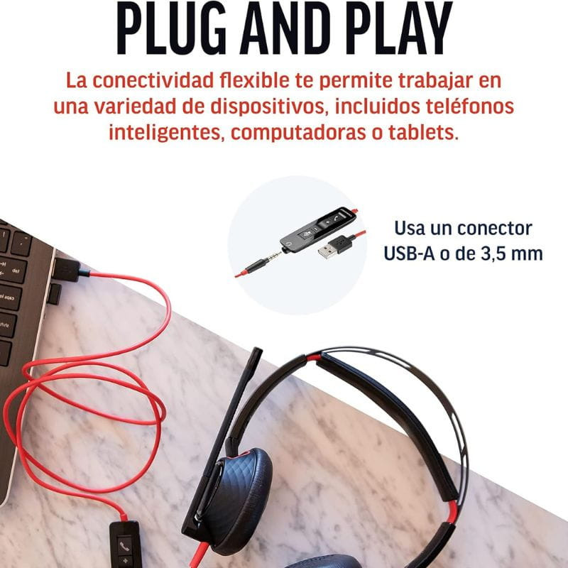 Poly Blackwire 5220 USB tipo A - Auriculares PC