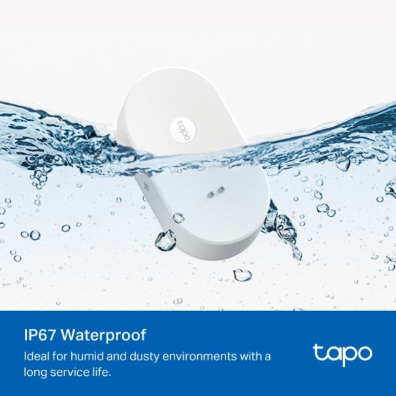 TP-Link Tapo T300 Inalámbrico - Sensor inteligente de fugas de agua con alarma 90dB resistente al agua
