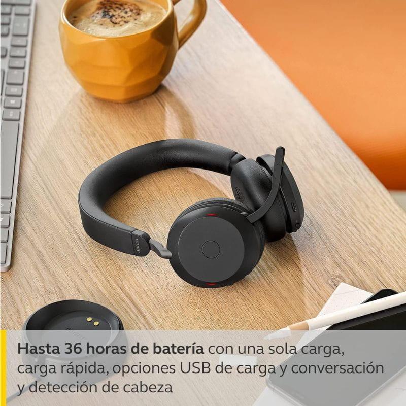 Jabra Evolve2 75 Bluetooth Noir – Casque sans fil avec batterie longue durée