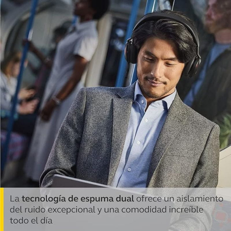 Jabra Evolve2 75 Bluetooth Noir – Casque sans fil avec technologie Dual Foam