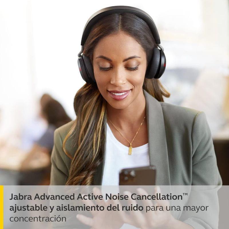 Jabra Evolve2 75 Bluetooth Noir - Casque sans fil à réduction de bruit