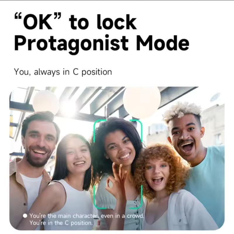 Palo Selfie C17 com rastreamento facial IA extensível até 1,63 metros, com reconhecimento facial