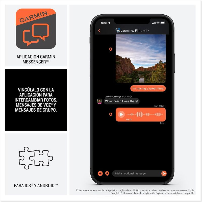 APP de Garmin inReach Messenger Plus