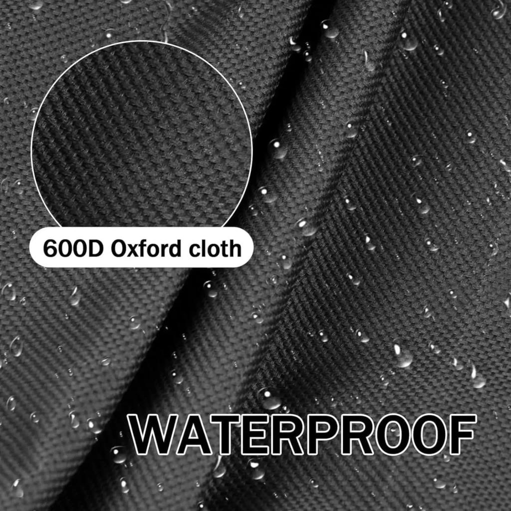 Bolsa resistente de tela Oxford 600D, color negro, con acabado impermeable y textura antidesgarro para proteger soportes de trípode y accesorios