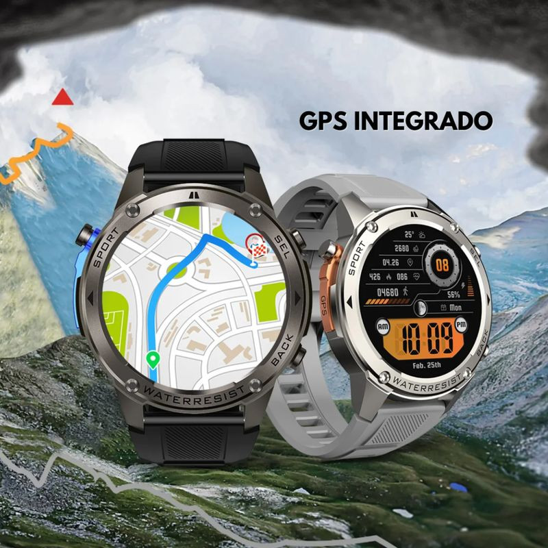 GPS de DM56 GPS 1.43 AMOLED Negro