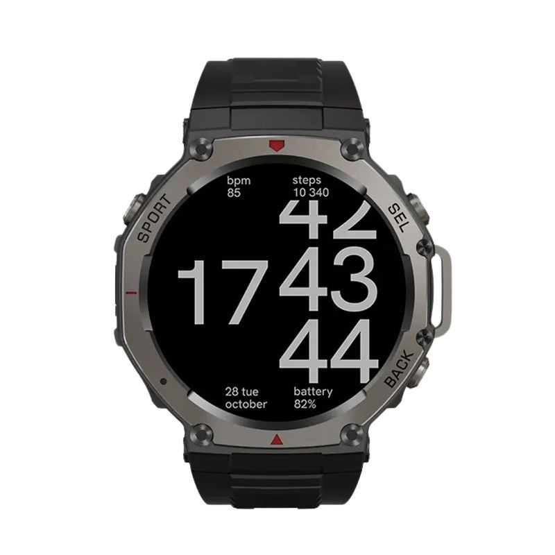 Frente do DM58 GPS 1.43 AMOLED Preto