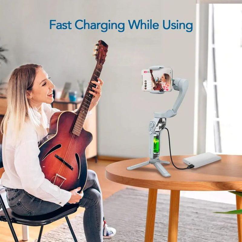 Gimbal L7C Pro Plus Suivi automatique avec IA, utilisable pendant le chargement