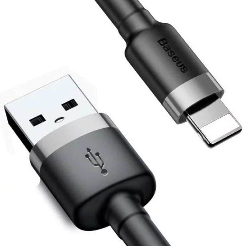 Image des connecteurs du câble USB Lightning Baseus Cafule