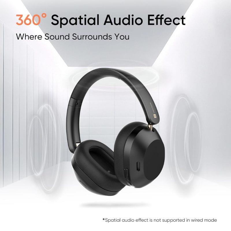 Auscultadores Realme Techlife Studio H1 Preto Som espacial