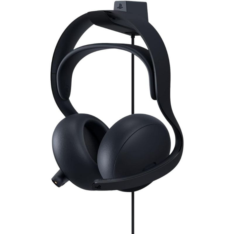Sony Pulse Elite Negros - Auriculares inalámbricos para PS5 imagen con su soporte( incluido en el paquete)