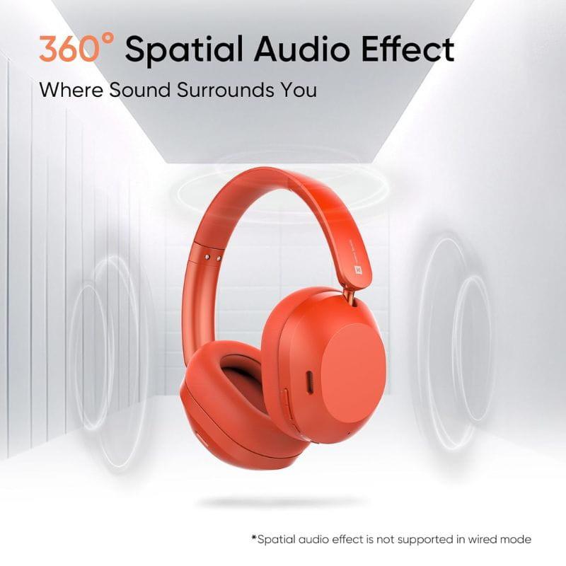 Auriculares Realme Techlife Studio H1 Rojo sonido 360º