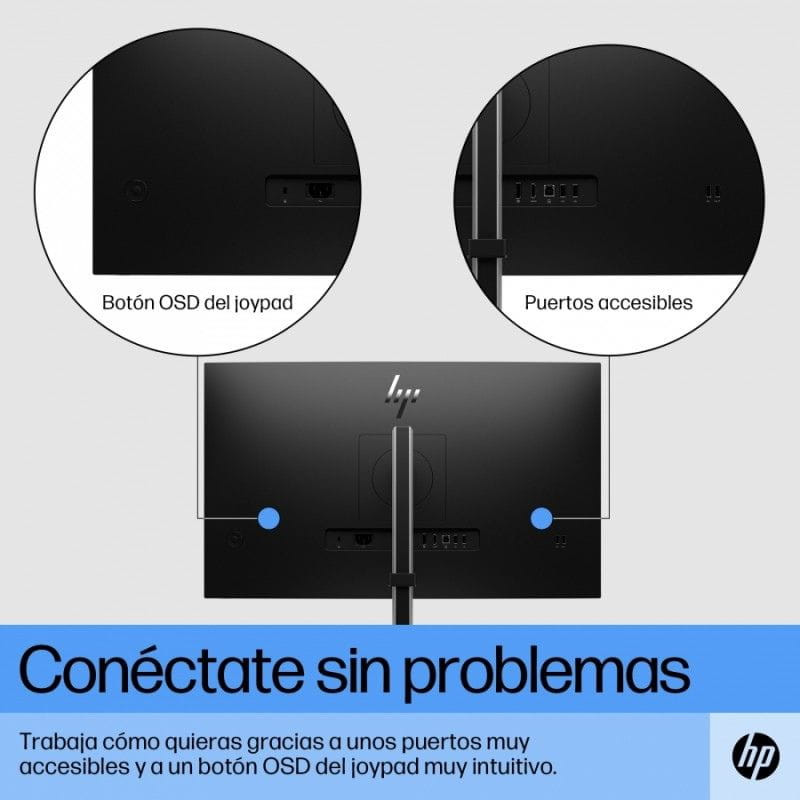 HP E27 G5 27" Full HD 75 Hz IPS Negro imagen de su diseño ergonómico