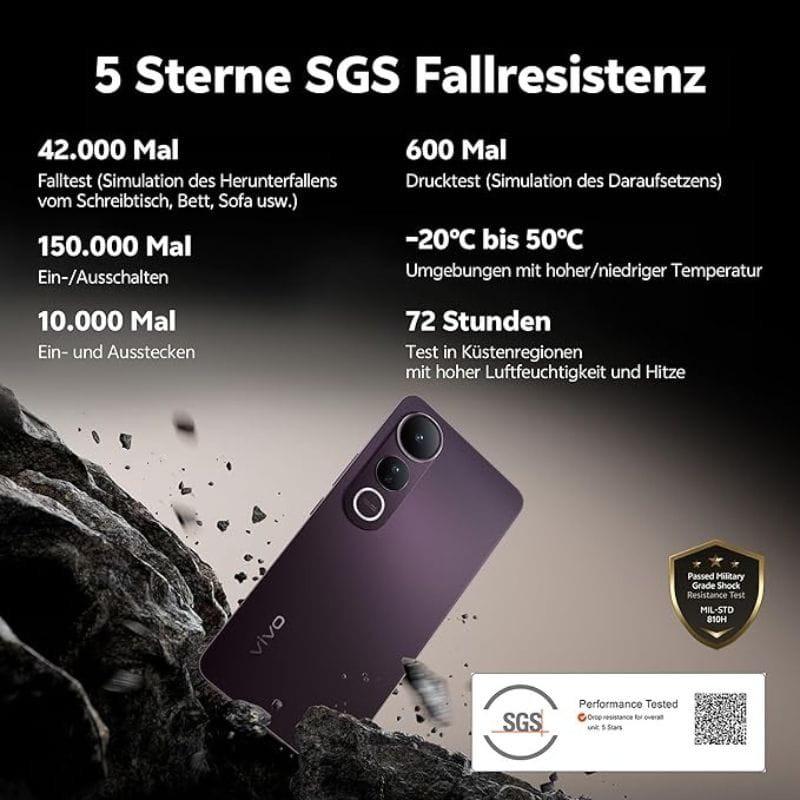 Vivo V50 Lite 4g 8GB/ 256GB Preto 5 Certificações de resistência