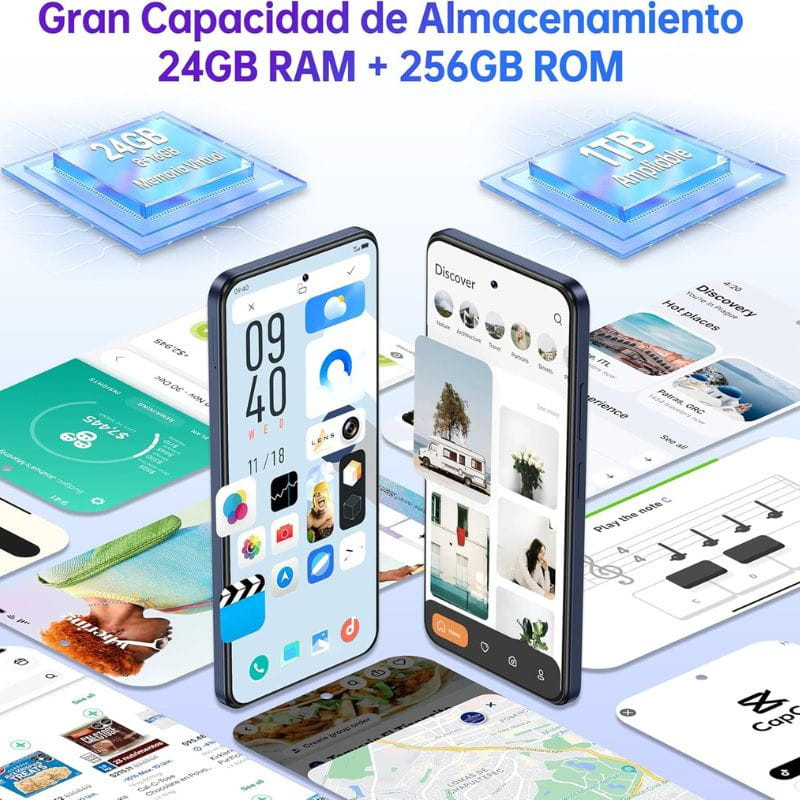 Oukitel C65 Pro 8 Go/256 Go Bleu caractéristiques de stockage