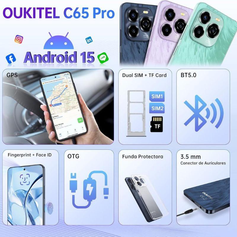 Oukitel C65 Pro 8 Go/256 Go Bleu caractéristiques