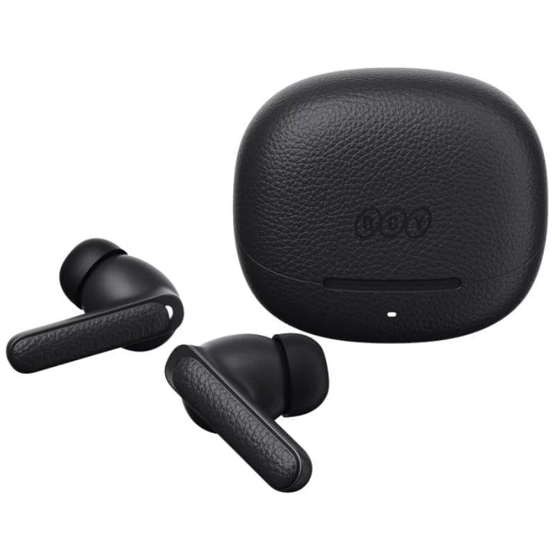 QCY Buds HT15 Negro - Auriculares imagen con los auriculares fuera del estuche de carga