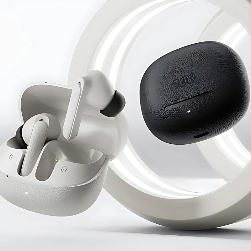 QCY Buds HT15 Azul - Auriculares imagen  en blanco y en color negro