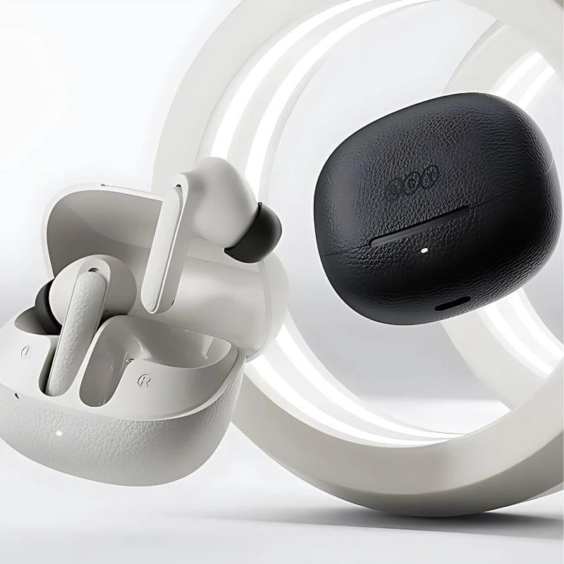 QCY Buds HT15 Azul - Auriculares imagen  en blanco y en color negro