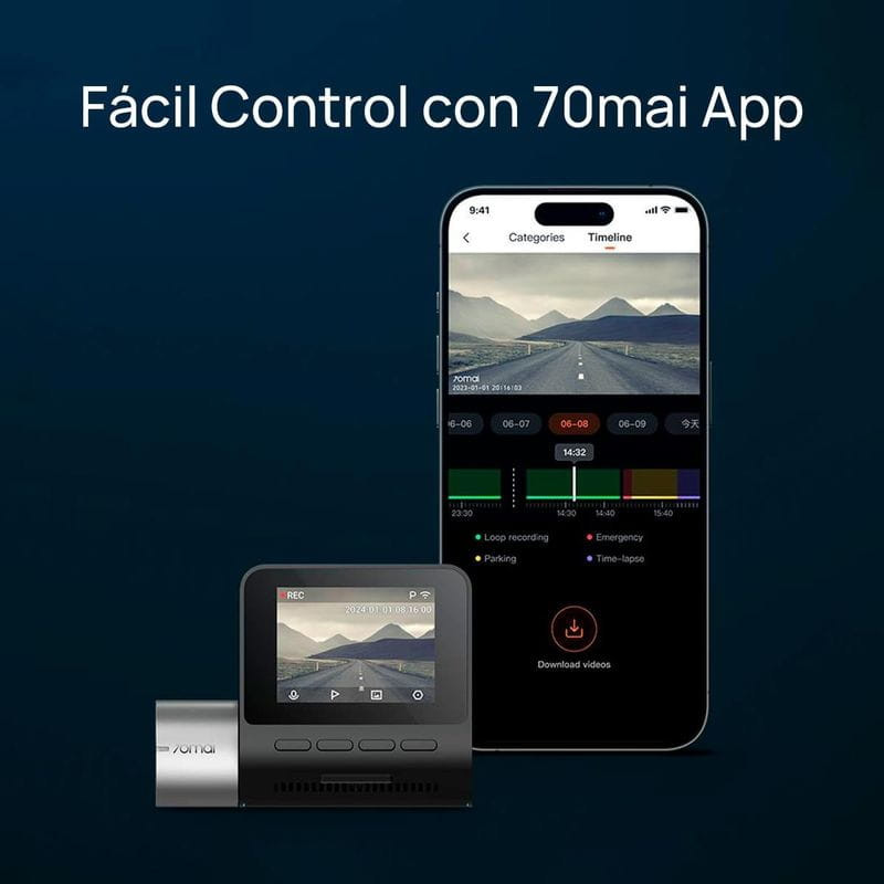 Controle fácil de 70mai Dash Cam A510
