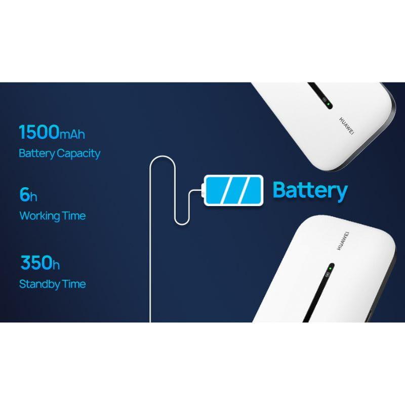 Huawei E5576-320 - Routeur mobile Wi-Fi 4G LTE caractéristiques de la batterie