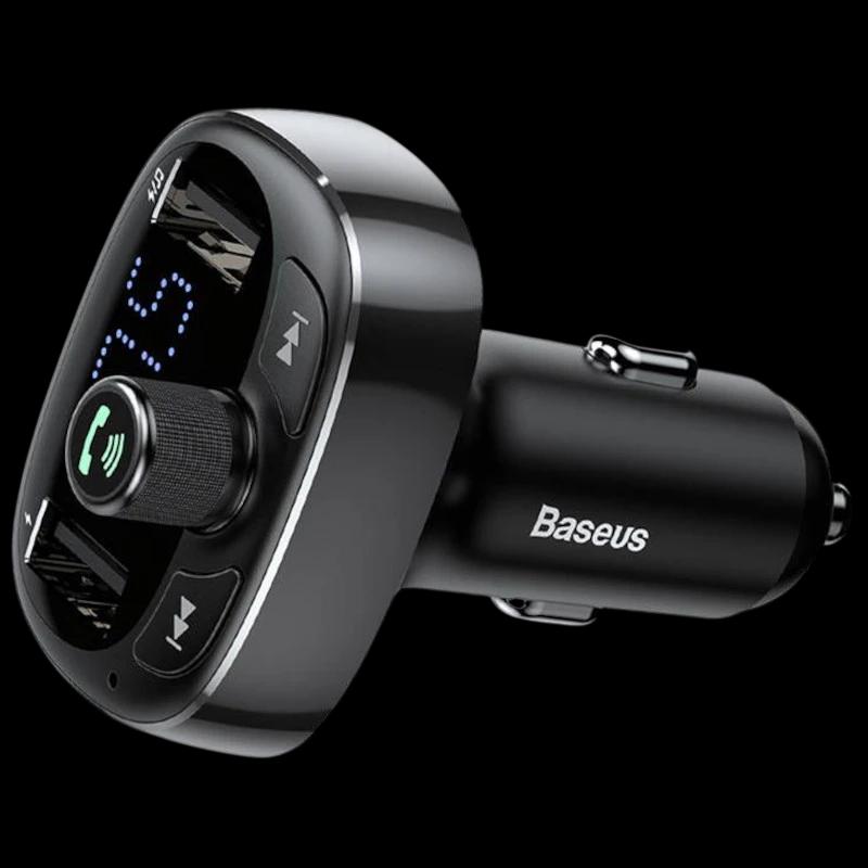 Baseus T-typed S-09 - Transmisor FM y Cargador USB de Coche