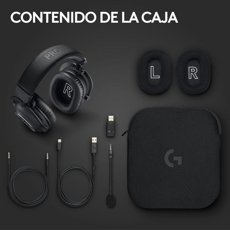 Logitech G PRO X 2 LIGHTSPEED - Casque de jeu sans fil Contenu de la boîte