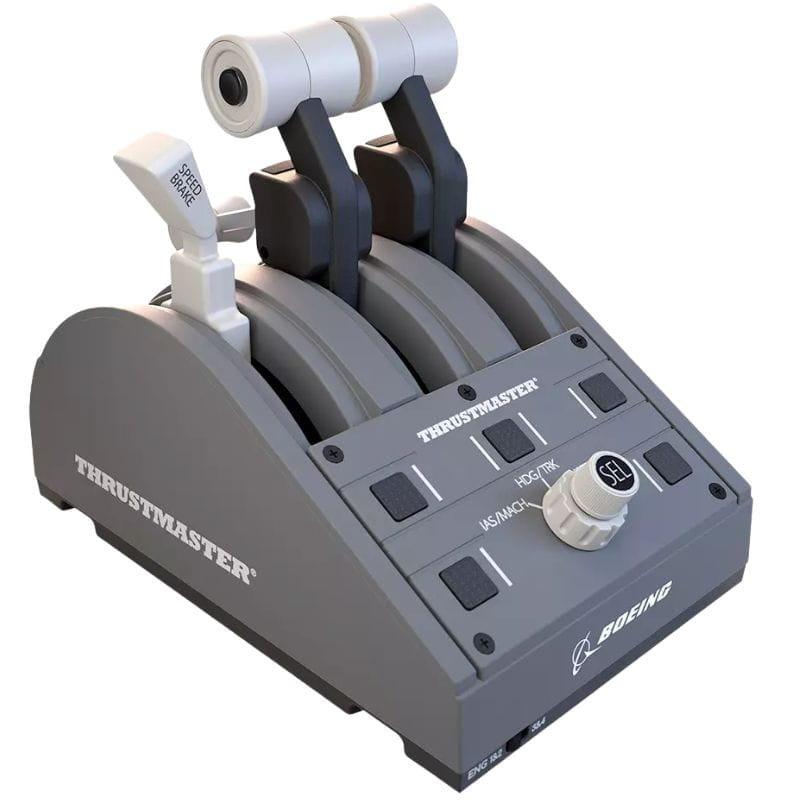 Thrustmaster TCA Quadrant Boeing Edition Gris USB Manette de vol PC, Xbox, Xbox One X, Xbox Series S, vue latérale