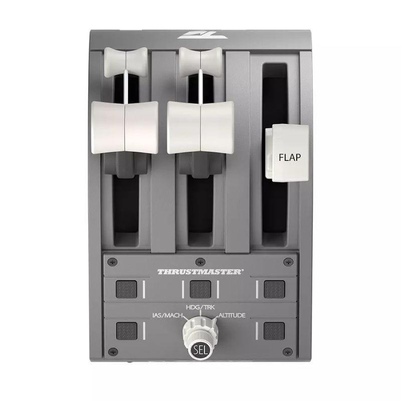 Thrustmaster TCA Quadrant Boeing Edition Gris USB Manette de vol PC, Xbox, Xbox One X, Xbox Series S, vue de dessus