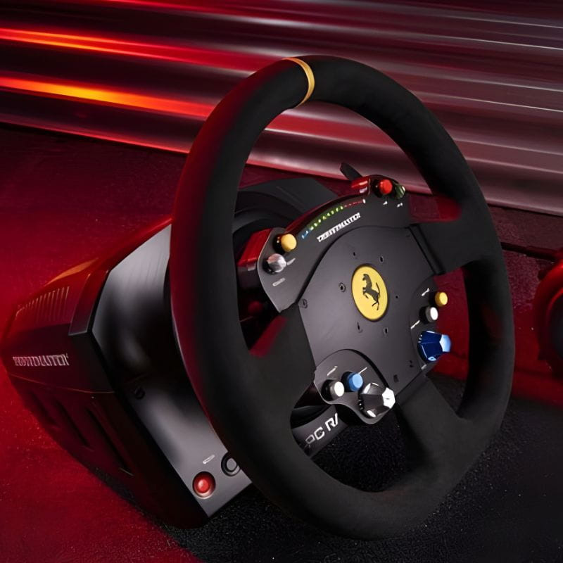Thrustmaster TS-PC Racer Ferrari 488 Challenge Edition Noir USB 2.0 Volant analogique/numérique, image réelle