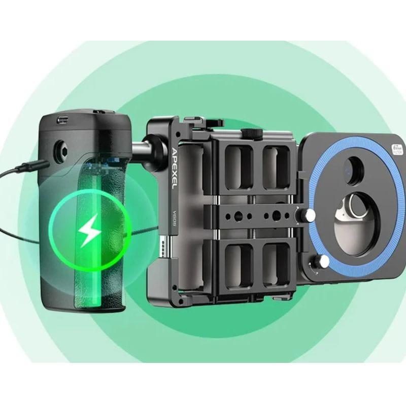 APEXEL APL-VG05CH - Kit de vlogging con batería
