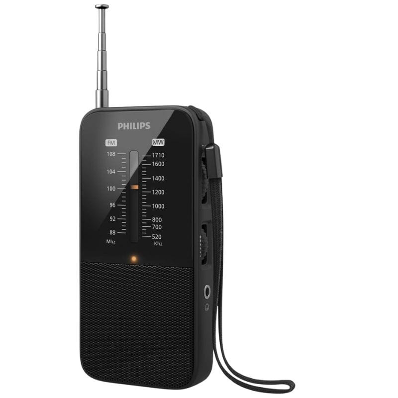 Philips TAR1509/00 - Radio portátil analógica. Imagen con la antena desplegada