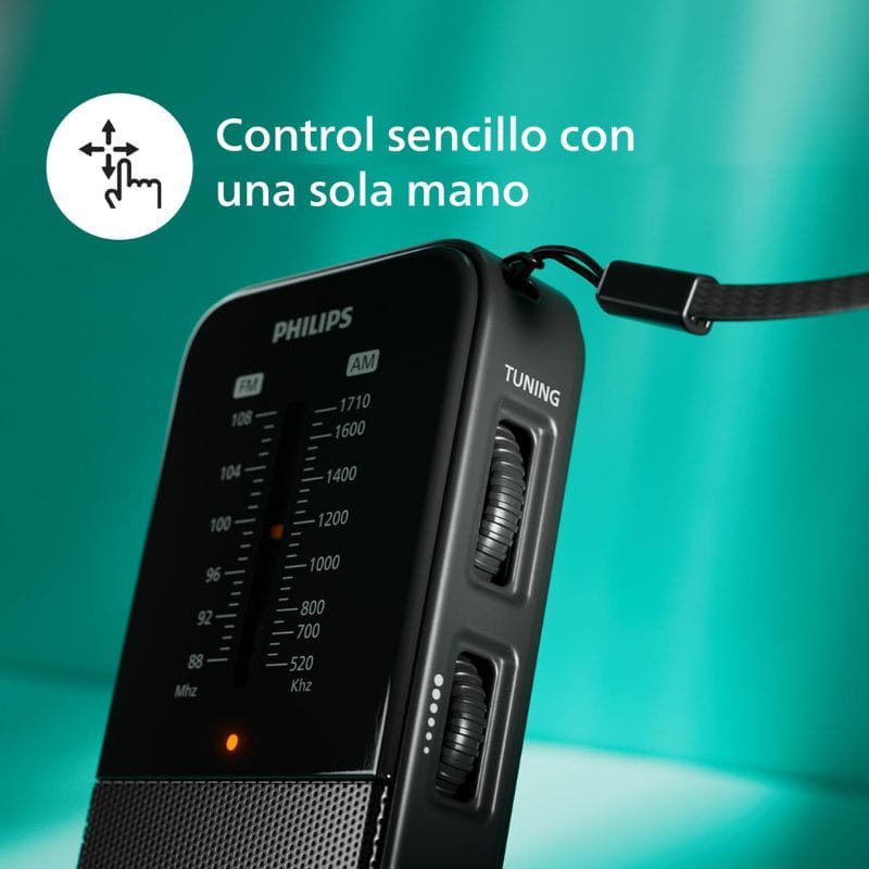 Philips TAR1509/00 - Radio portátil analógica. De fácil manejo