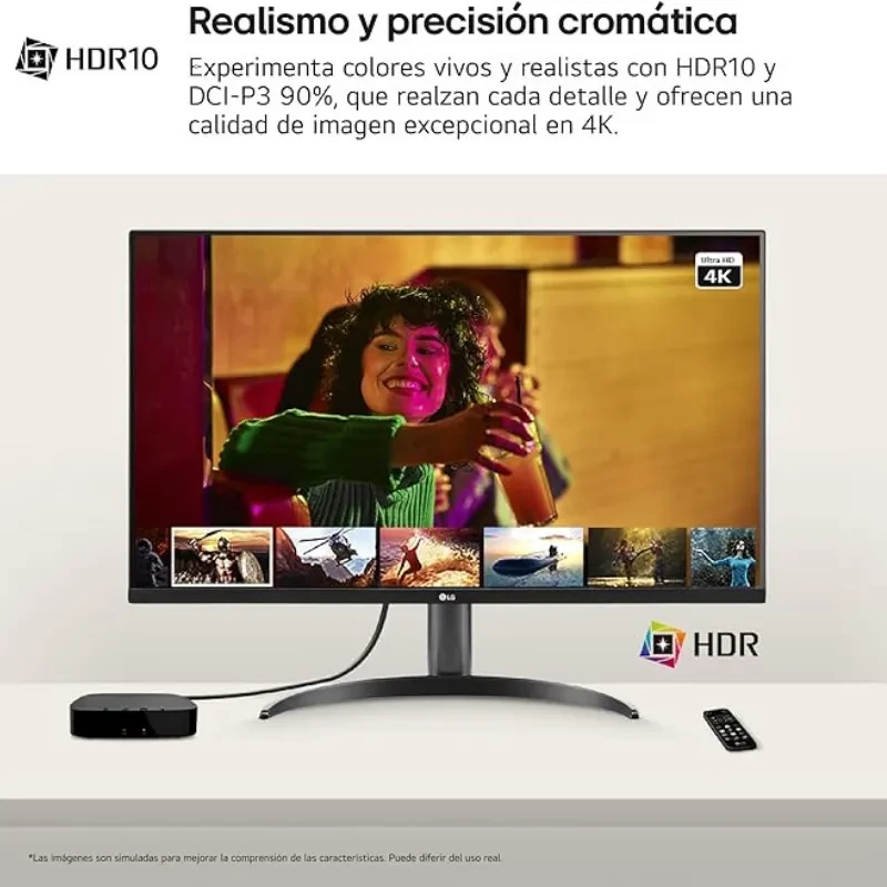 LG 32UR55OK-B 31,5 pouces 4K UHD LCD avec HDR10 et DCI-P3 90 pour couleurs vives, FreeSync fluide, bords fins, pied incurvé, ports HDMI et DisplayPort