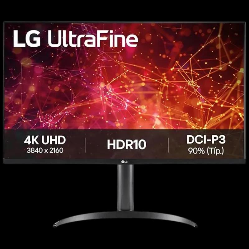 LG 32UR55OK-B 31,5 pouces 4K UHD, dalle LCD, HDR10, FreeSync, gamut DCI-P3 90 %, bords fins, pied courbé élégant pour bureau moderne