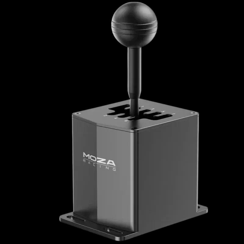 Moza Racing HGP Shifter levier H en métal noir, boîtier robuste, grille à 7 positions plus marche arrière, pommeau sphérique, base stable pour