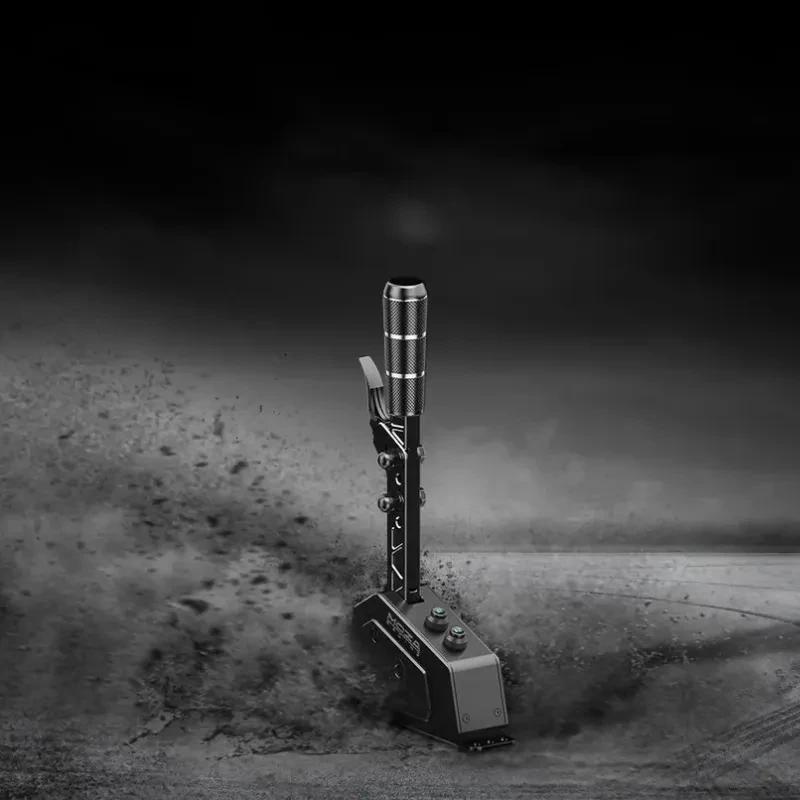 Moza Racing SGP - Levier de vitesses séquentiel PC/XBOX en métal noir, poignée moletée, action verticale rapide, base robuste avec vis de réglage