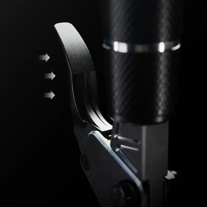 Moza Racing SGP - Levier de vitesses séquentiel PC/XBOX avec ports USB type B et RJ45, boîtier métal noir, vis apparentes, marquages TRANSIT et USB