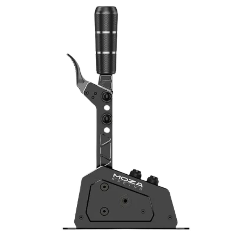Moza Racing SGP - Levier séquentiel PC XBOX avec deux boutons rétroéclairés S1 S2, boîtier noir robuste, logo MOZA latéral, finition métal premium