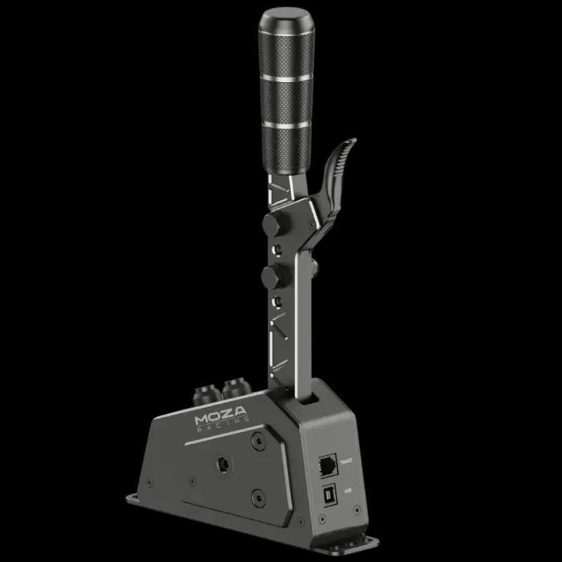 Moza Racing SGP - Levier de vitesses séquentiel PC/XBOX, boîtier noir robuste avec ports USB et power à l arrière, bras métallique et poignée texturée