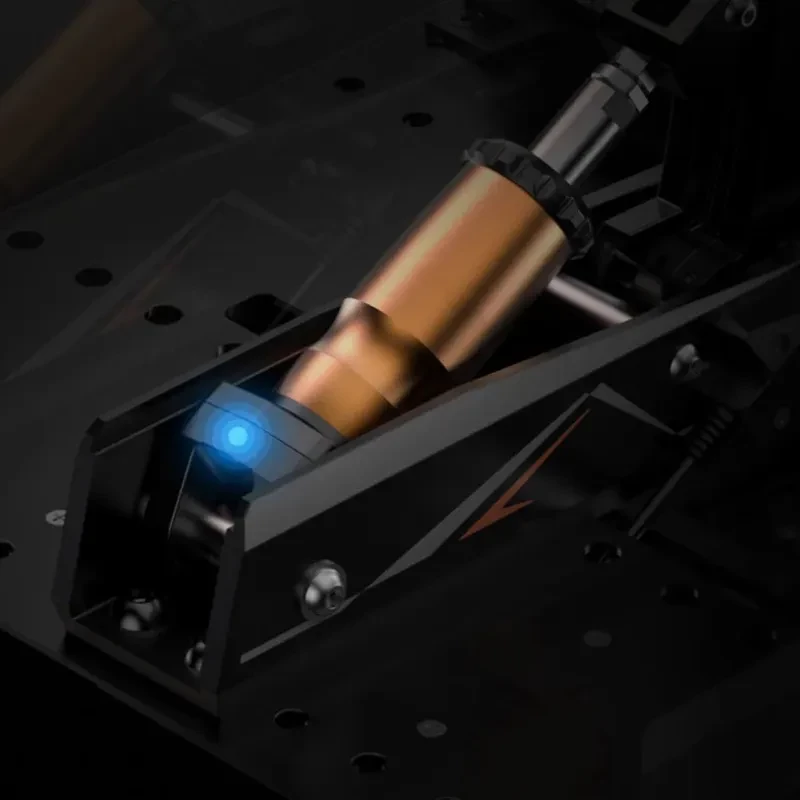 Moza Racing CRP2 - Pedal de embrague con célula de carga, cuerpo metálico negro, cilindro dorado con LED azul, montaje robusto para simuladores