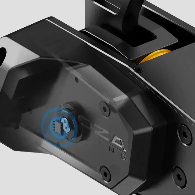 Moza Racing HBP Handbrake Noir USB frein à main en métal noir, levier robuste, molette d’ajustement bleue, vis apparentes, finition premium